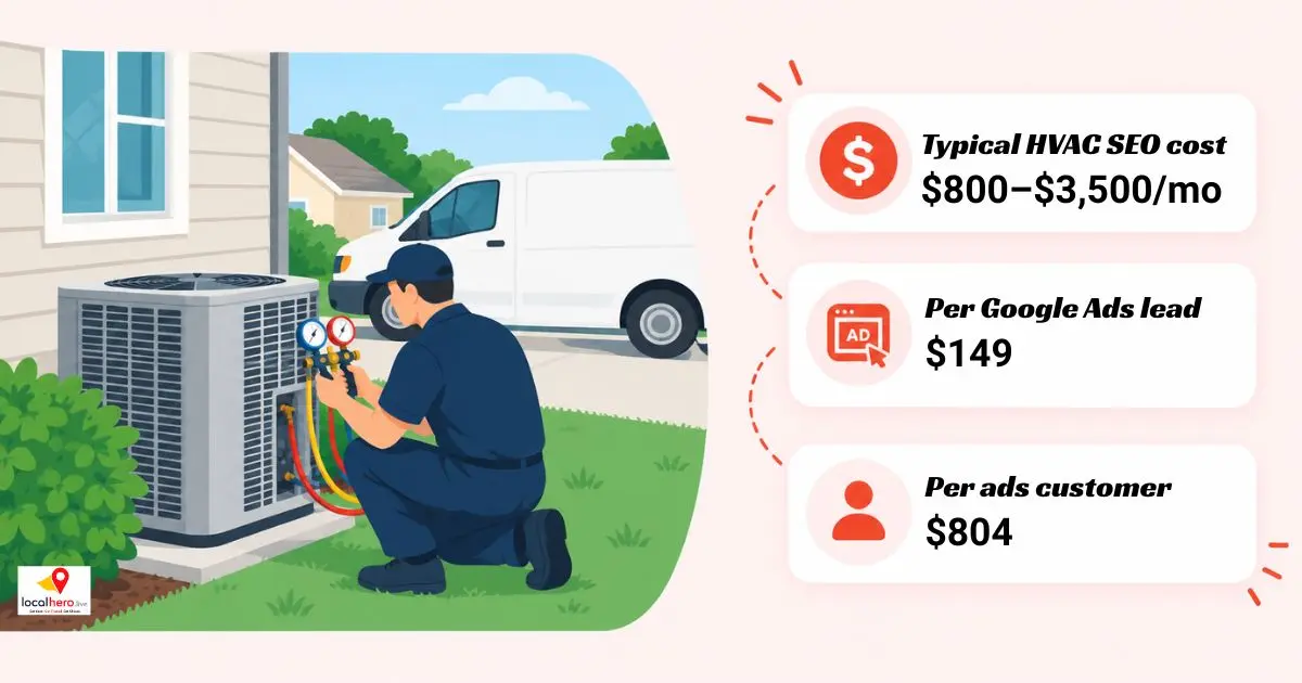 HVAC SEO Cost: Real Pricing for Heating and Cooling Contractors (2026)