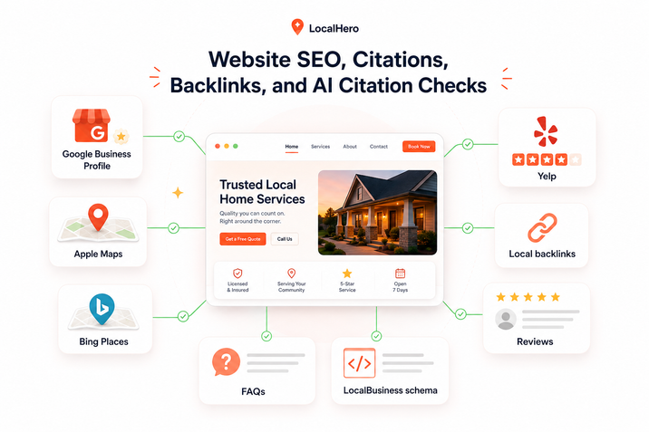 Website SEO, Citations, Backlinks, and AI Citation Checks