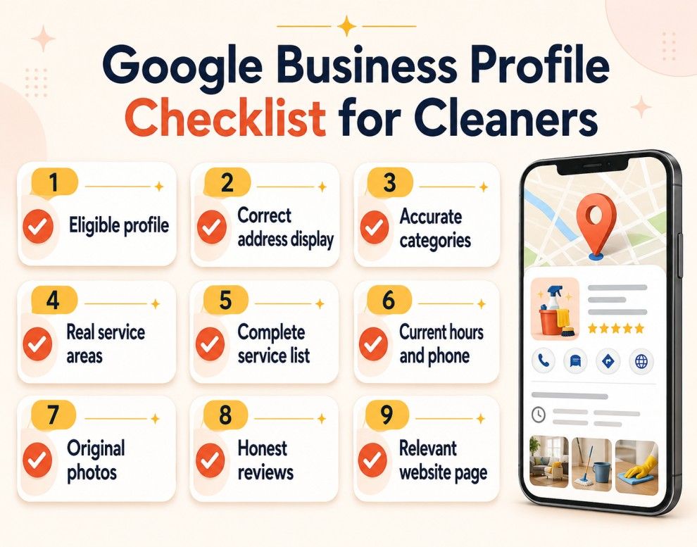 Google Business Profile checklist for cleaning companies