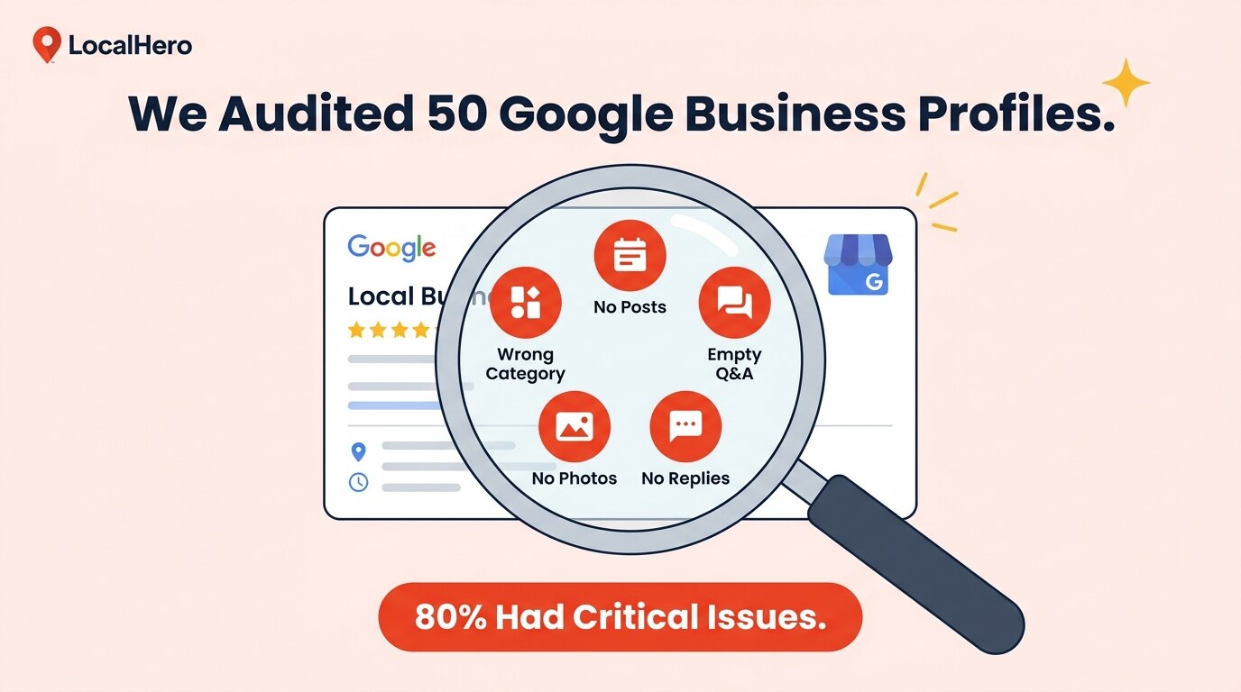 50 Google Business Profiles Audited: What 80% Get Wrong